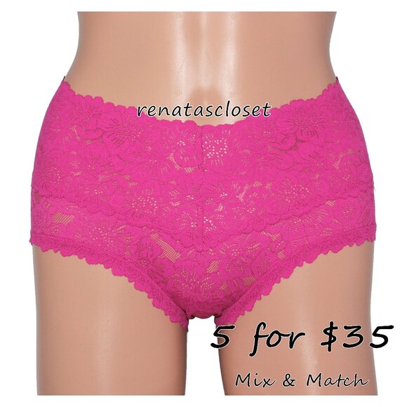 Aerie Women's Show-Off Rosey Lace Boybrief Underwear NWT - Picture 1 of 9